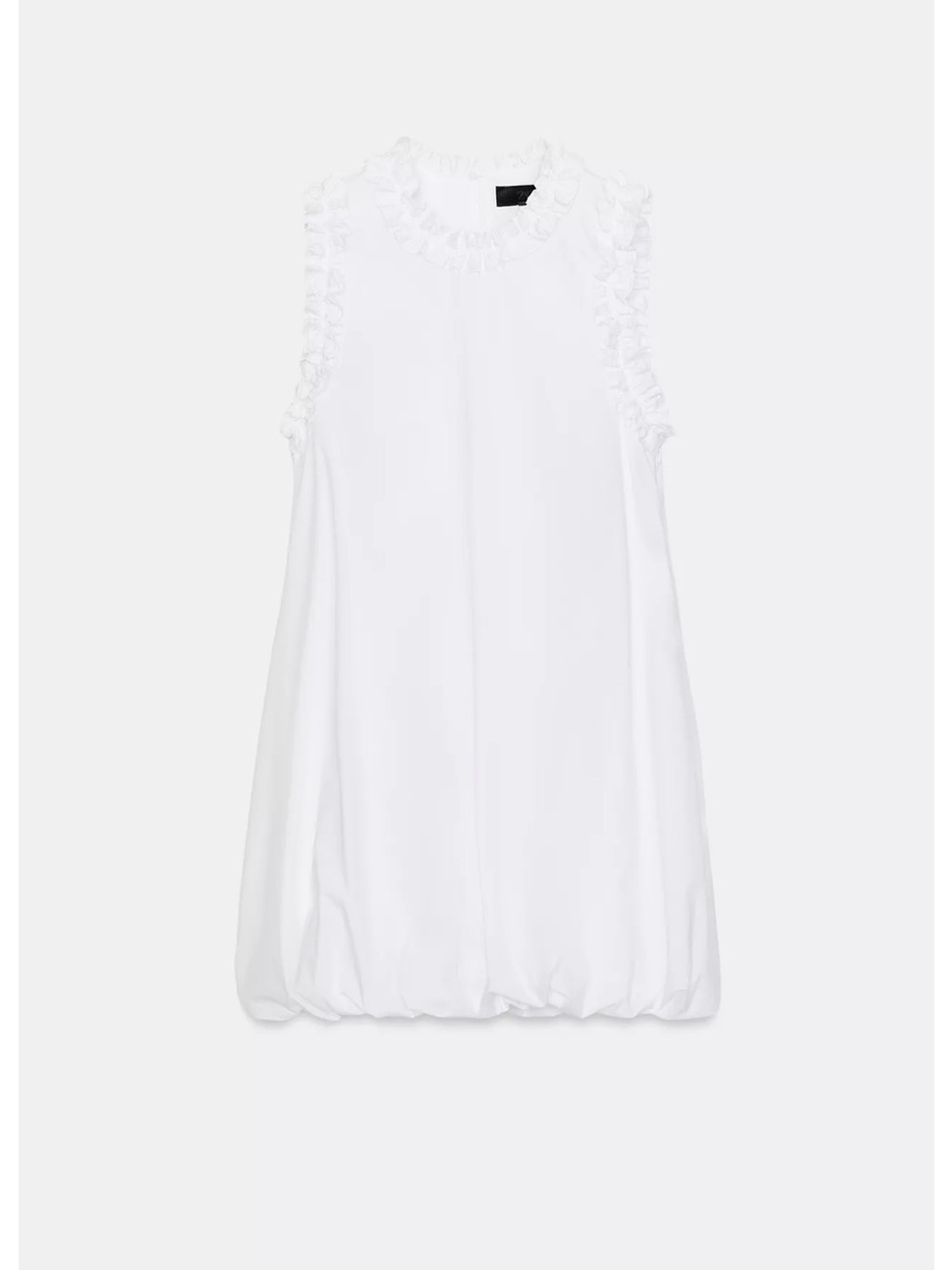 Zara Ruffle Poplin Dress BNWT - Picture 2 of 4